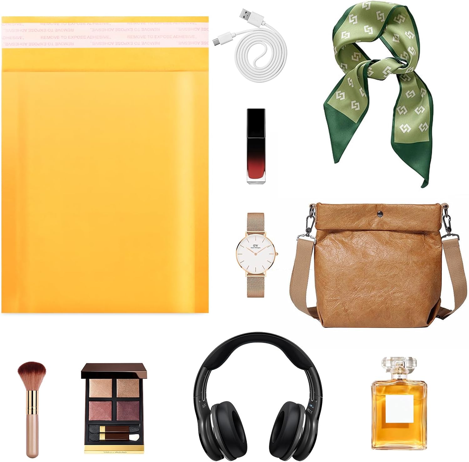 Kraft Bubble Mailers 6x10 Inch 50Pack Yellow Self-Seal Padded Envelopes Bubble Opaque Padded Mailers Shipping Bags for Small Businesses to Package and Mail Jewelry Cosmetics, Electronic Products