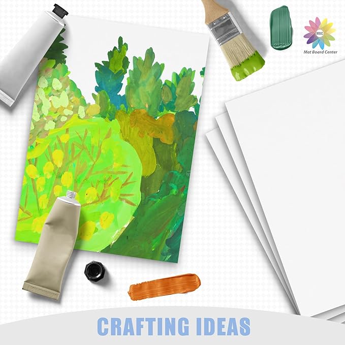 Mat Board Center, 25 Pack 12x16 Corrugated Cardboard sheet, 1/8 inch thick, Flat Cardboard Inserts for Mailing, Packaging & Shipping, Cardboard Backing, Craft Card Board (White on one side)