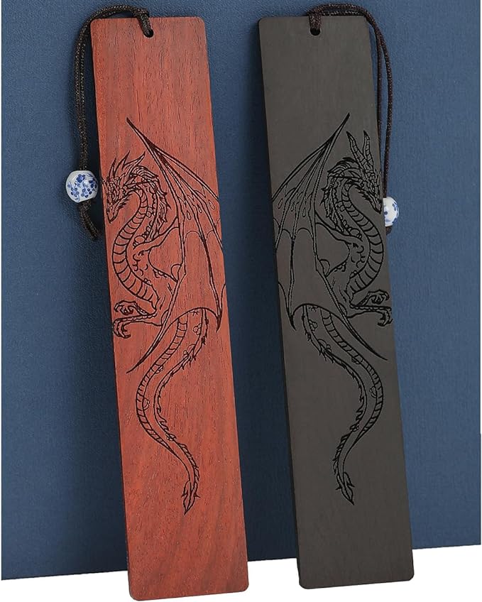 Dragon Bookmark Gift, Bookmarks for Men Boy, Cool Bookmarks, Book Marks for Adults Kids Fantasy Gifts for Men (Dragon)