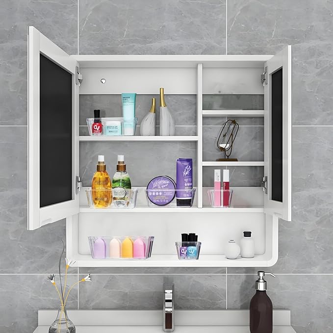 Drawer Organizer, Makeup Organizer, Desk Drawer Organizer, Acrylic Storage Bins for Makeup, Skincare, Jewelry, Office Supplies Used in Vanity, Kitchen, Bedroom, Bathroom, Office - 25pcs