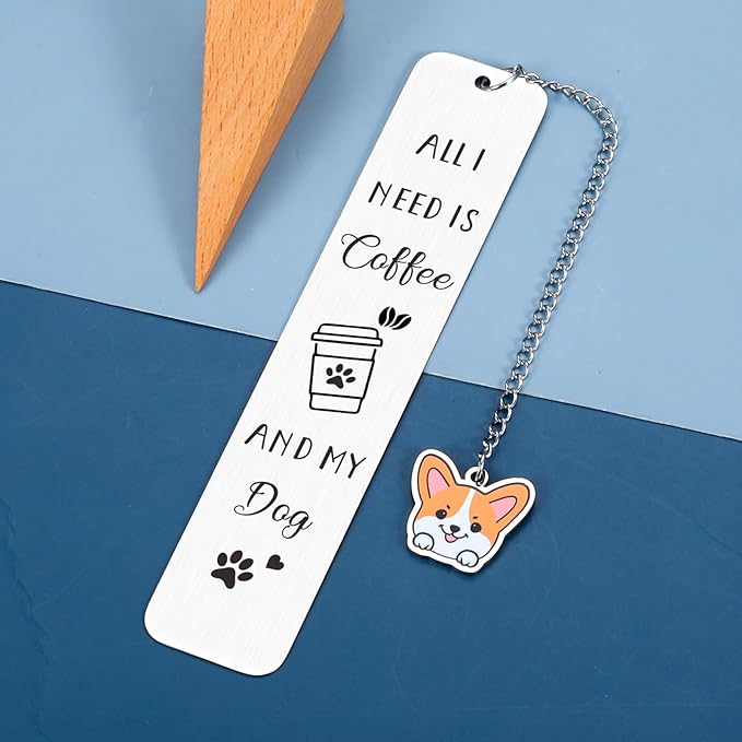 Corgi Gifts for Corgi Lovers, Corgi Dog Bookmark for Dog Lovers Gifts for Women, Dog Mom Gifts for Women, Cute Bookmarks Book Club Gifts for Readers Book Lovers Women, Book Marks for Reading Women Men