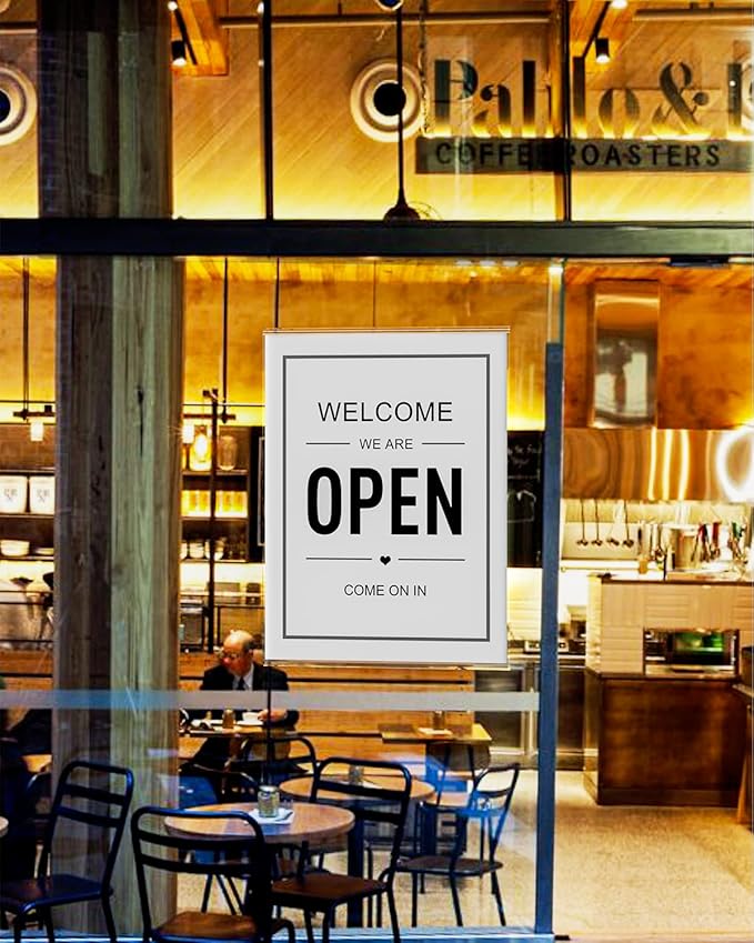 10 Pcs Acrylic Sign Holder 8.5 x 11, Vertical Wall Mount Sign Holders with 3M Adhesive, Clear Plastic Frames Paper Display Sign Holders for Office, Home, Store, Restaurant - No Drilling