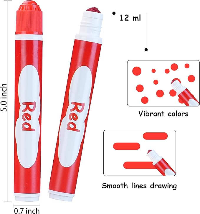 Dot Markers, 20 Colors Washable Dot Paint Markers for Toddlers Kids Preschool, Bingo Daubers Supplies, Painting Art and Crafts Kits Coloring Set, Class Valentine Gift Art Party