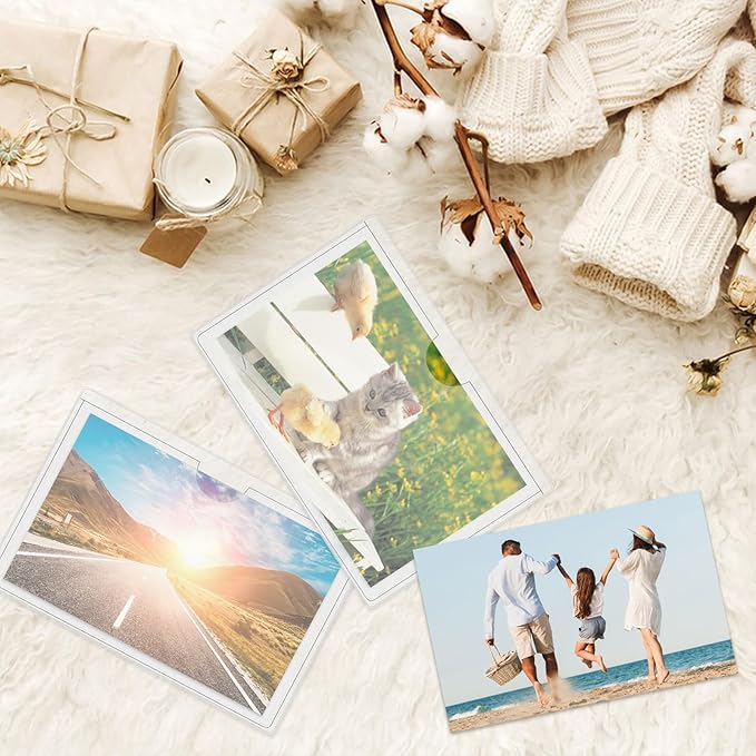 36 Pack Adhesive 5" x 7" Index Card Pockets with Top Open for Loading, Clear Plastic Labels Holders for Storage Bins Organizing Library Card Totes Shelves