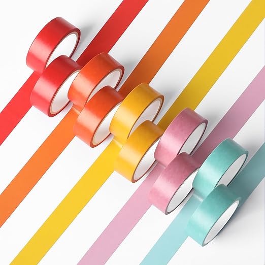 Mr. Pen- Washi Tape Set, 10 Rolls, Summer Design, Decorative Tape, Washi Tapes, Scrapbook Tape, Scrapbook Washi Tape for Journaling, Craft Tape, Washy Tape, Washy-Tape, Cute Washi Tape Pack