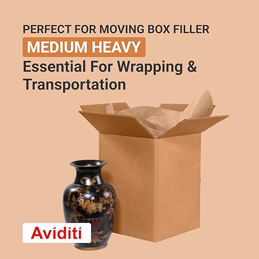 AVIDITI Shipping Paper Roll 40"L, 1-Pack | Large Kraft Paper Roll for Packing, Moving and Storage