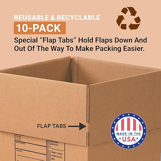 AVIDITI Deluxe 24" x 18" x 18" Single Wall Cardboard Boxes (10-Pack) | Large Corrugated Boxes For Shipping, Packaging, Moving, Storage Box for Home or Business, Strong Wholesale Bulk Boxes