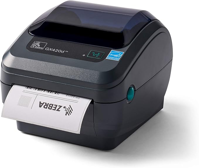 ZEBRA GX420d Direct Thermal Desktop Printer Print Width of 4 in USB Serial and Ethernet Port Connectivity GX42-202410-000