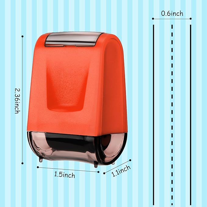 Sherr 2 Handwriting Line Stamp Roller Dashed Handwriting Lines Practice Roller Stamp for Kids, Teachers Kindergarten Education Classroom Back to School Need(2.72 x 2.44 x 1.54 Inch,Orange)