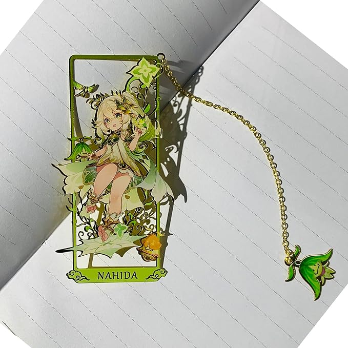 Yoimiya with Chain Original Genshin Impact Metal Bookmark - Collect All Your Favorite Characters!