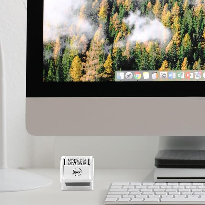 Miseyo Wide Roller Stamp Identity Theft Stamp 1.5 Inch Perfect for Privacy Protection,Anti-Theft Security Confidential Easy for Guard Personal Information Blockout - White