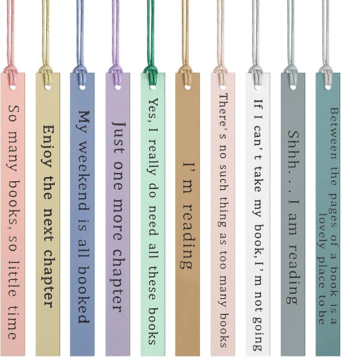 10 Pcs Leather Bookmarks for Book Lover Gifts for Women Pastel Leather Bookmarks for Women Book Lovers Coworker Teens Birthdays Gifts Book Lover Club Teacher Gifts