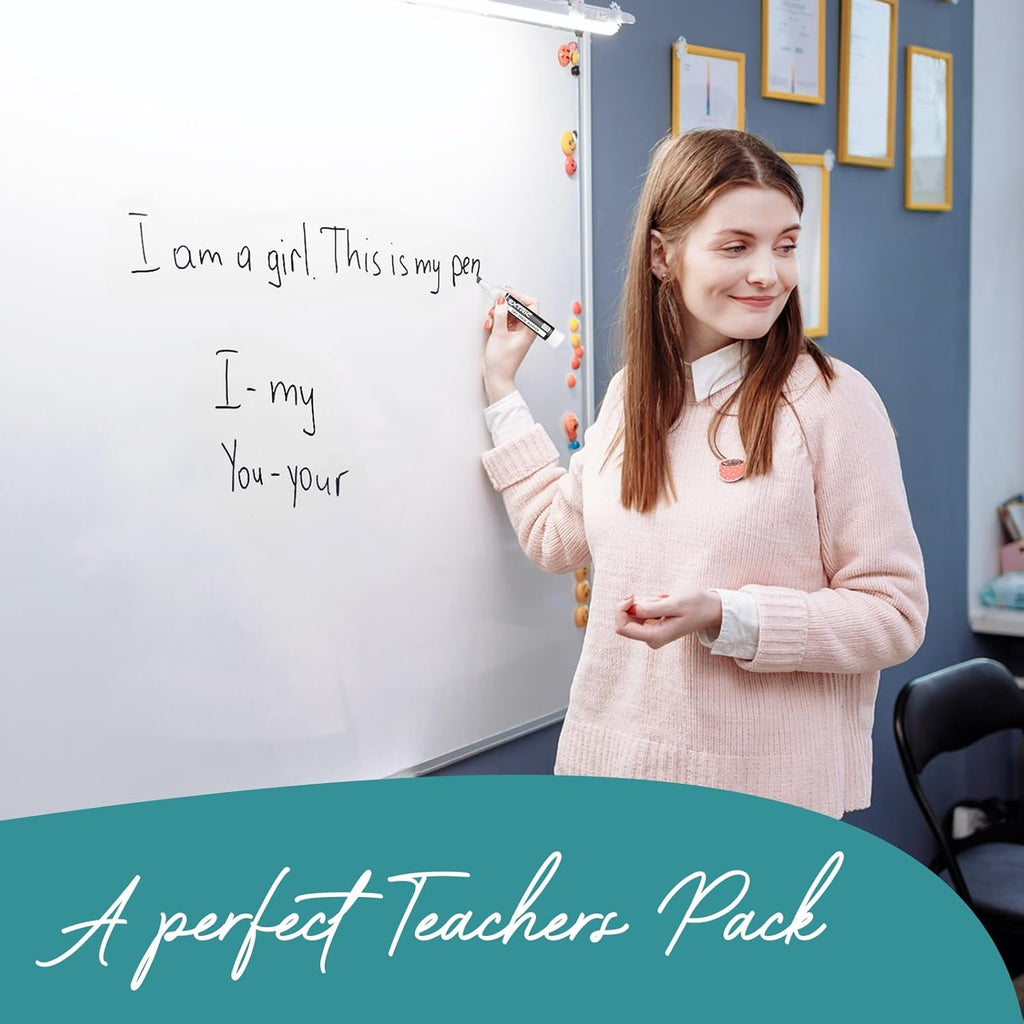 EXTRIC Dry Erase Markers Bulk Set of 48, Whiteboard Markers Bulk 4 Colors Chisel Tip White Board Markers, Red Blue Green Black Dry Erase Marker