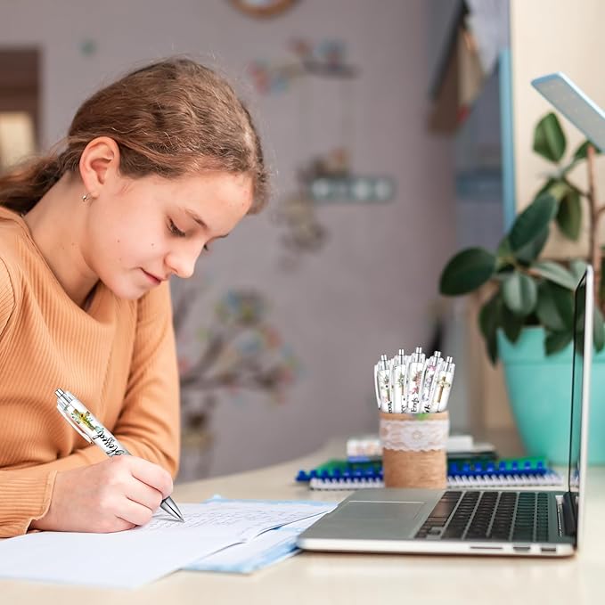 Tinlade 10 Pcs Christian Pens for Women Religious Ink Pens Easter Gifts Inspirational Quotes Bible Verse Ballpoint Funny Office Supplies for Women Men Coworker(Cross)