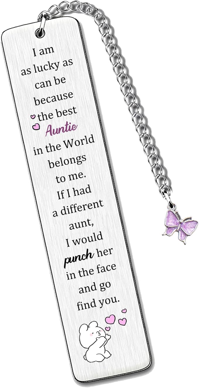 Aunt Bookmarks Mothers Day Gift Bookmarker Aunty appreciate Birthday Present Women Retirement Appreciate the Best Auntie in the World Family Love Quotes Keepsakes Christmas Thanksgiving Book Accessory