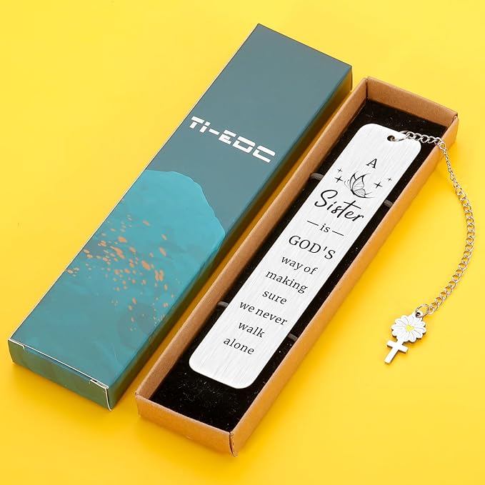 Sister Gifts from Sister Gifts for Women, Sister in Law Sister Birthday Christmas Gifts for Women Friend Sister Bookmarks for Book Lover First Communion Confirmation Graduation Friendship Gifts