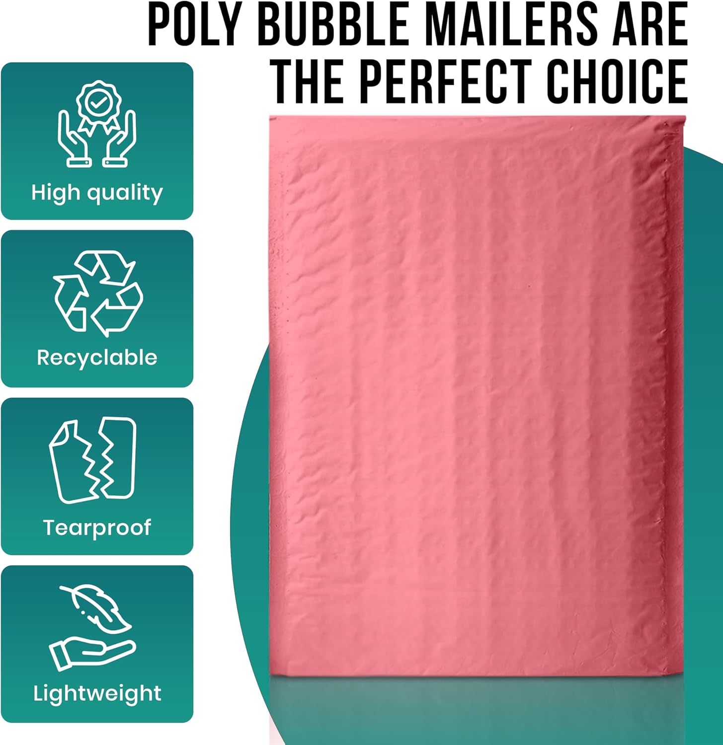 Levex - #0000 4" x 6" [10 Pack] Pink Poly Bubble Mailers, Padded Envelope Mailers, Packing Envelope & Mailing Bags for Shipping