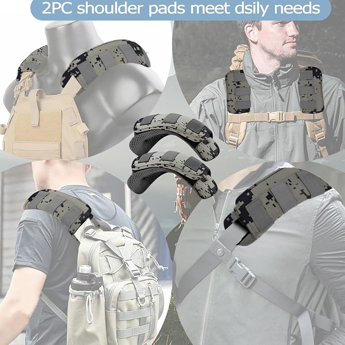 2Pcs Thick Cushioned Shoulder Pads, Anti-Slip Design and Breathable Mesh Pads for Shoulder Strap,Soft and Comfortable