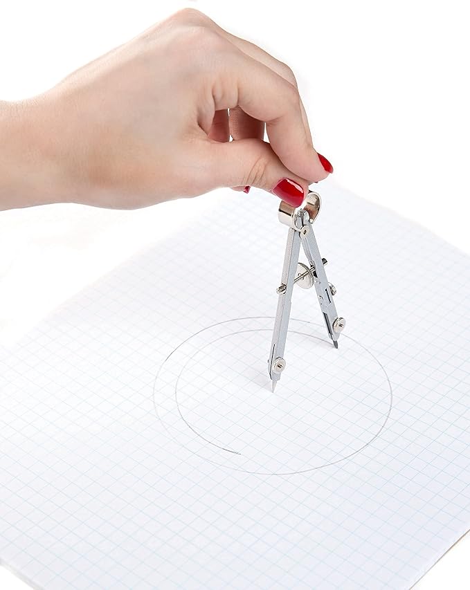 Drafting Compass for Geometry Set - Drawing Compass Geometry Set for Drafting, Math and Making Circles with Large Extension Beam for School, Drafting, Engineering and Architecture