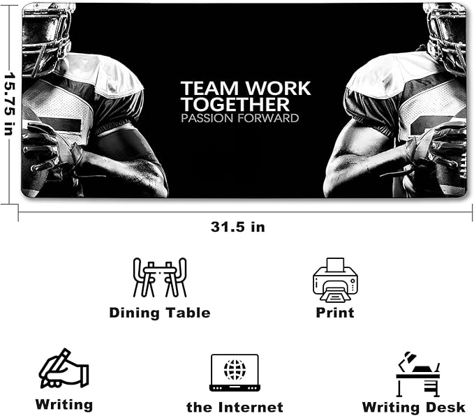 Desk Mat Large Office Desk Pad, Large Mouse Pad, Gaming Mouse Pad, 31.5" x 15.7" Large Keyboard Mousepad with Non-Slip Waterproof Rubber Base for Computers Laptop Desk Home Office Accessories