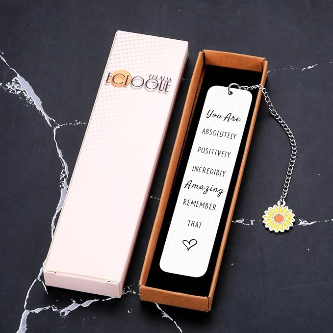 Inspirational Bookmark Gifts for Book Lovers, Gifts for Teen Girls, Stocking Stuffers for Women, Stocking Stuffers for Teens Teen Girls, Birthday Christmas Gifts for Women Friends Coworker Daughter
