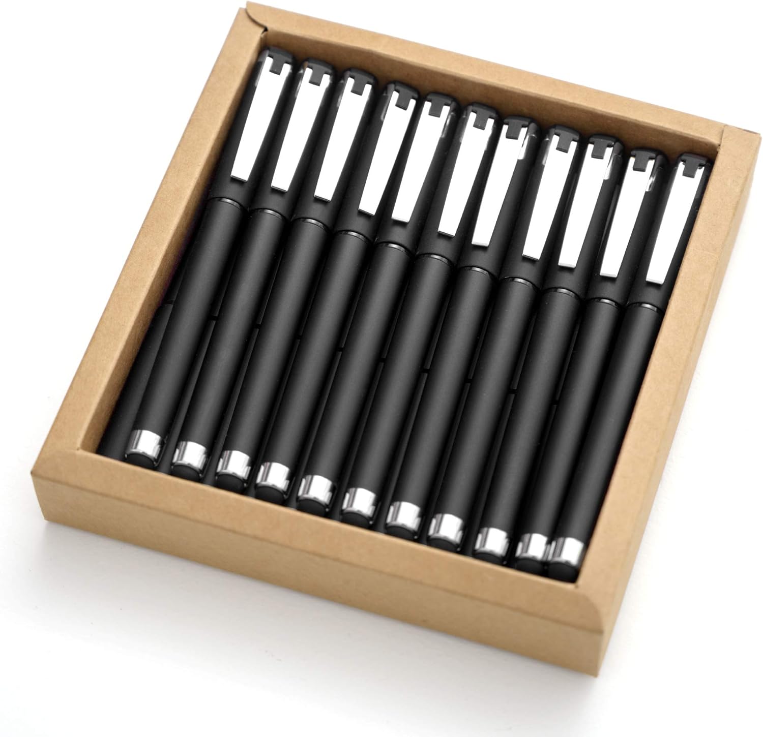 MiSiBao 0.7mm Black Ink Gel Ink Rollerball Pens 2 in 1 Medium Point Pens with Stylus Work Pen Smooth Writing for Office Black gel pen (Black-18pack)