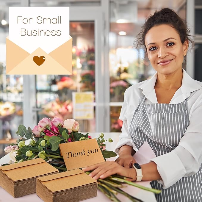 Fainne 800 Pack A2 Brown Envelopes, 5.75x 4.375 Envelopes for Invitation, Kraft Envelopes 120 Gsm Gift Card Envelopes for Office, Gift, Party, Baby Shower,wedding