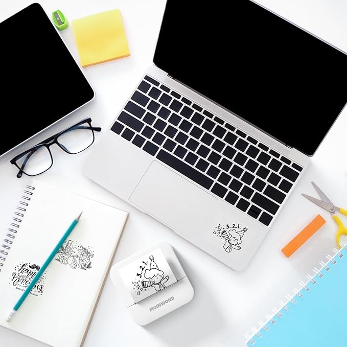 Thermal Transparent Paper Self-Adhesive Sticker Paper for Mini Thermal Pocket Printer D1,Black on Transparency 50mm x 3m,25mm Diameter,3-Rolls for Notes,Texts,Journal Photo and Notebuddy