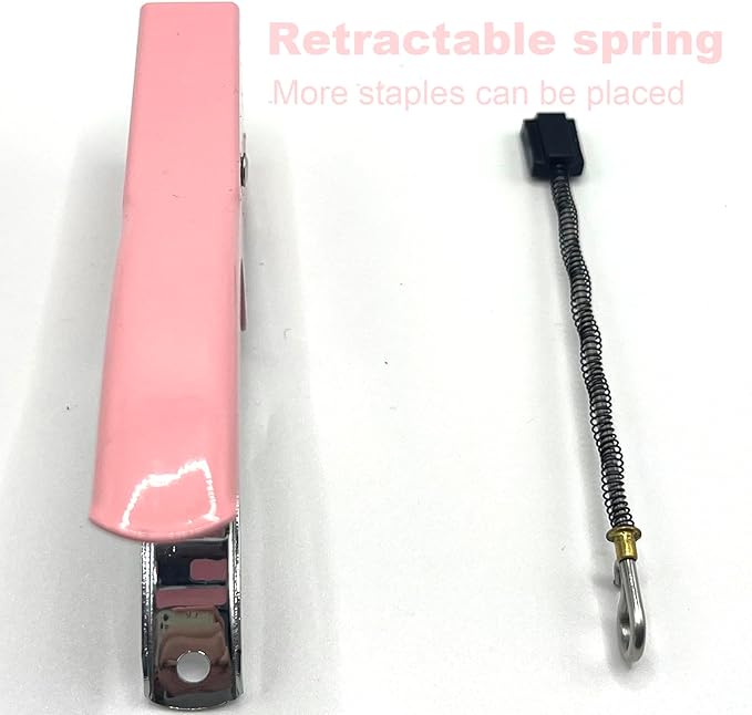Office Stapler with 1000 Set staples,Office Stapler, Stapler for Desk Portable Durable Staplers Home Supplies (Macaron Pink)