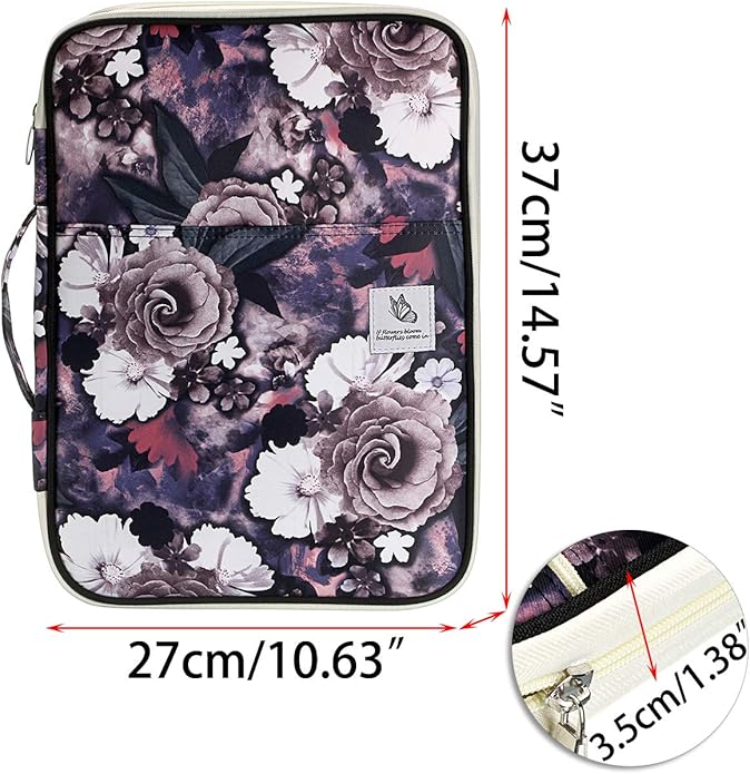 BTSKY New Multi-functional A4 Document Bags Portfolio Organizer-Travel Pouch Zippered Case for Ipads, Notebooks,Documents