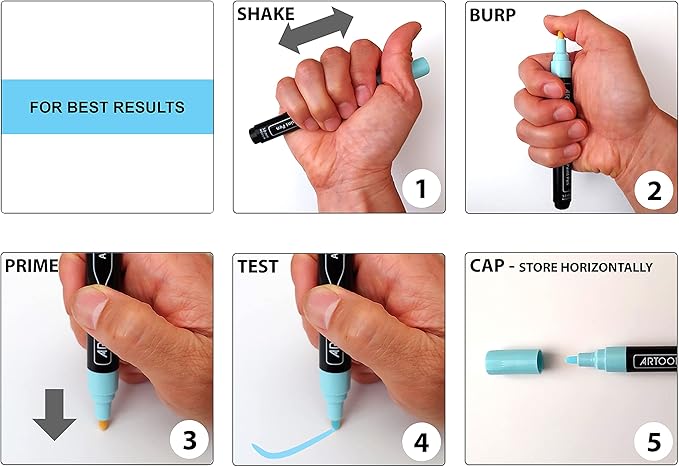 Acrylic Paint Pens 22 Yellow & Brown Tones Assorted Pro Color Series Markers Set 0.7mm Extra Fine Tip for Rock Painting, Glass, Mugs, Wood, Metal, Canvas, Projects, Non Toxic, Waterbased, Quick Drying