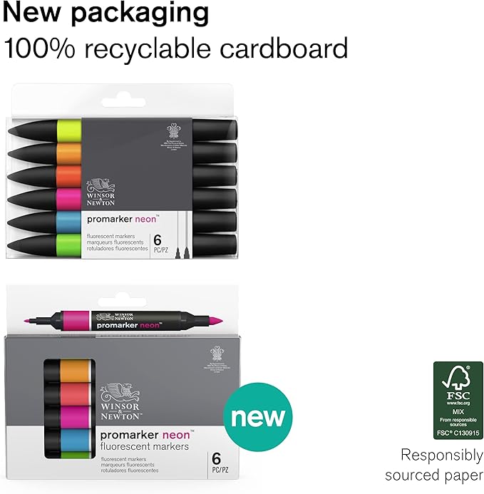 Winsor & Newton Promarker Neon, Set of 6