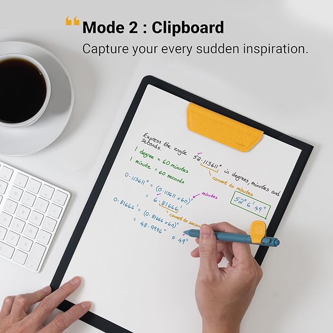 LHiDS Creative Folio 2.0 with Stand, Business Portfolio Resume, 3-in-1 Padfolio with Magnetic Accessories, Work as Notebook Cover, Clipboard, Organizing Board for Home and Office (Gray, A4/Letter)