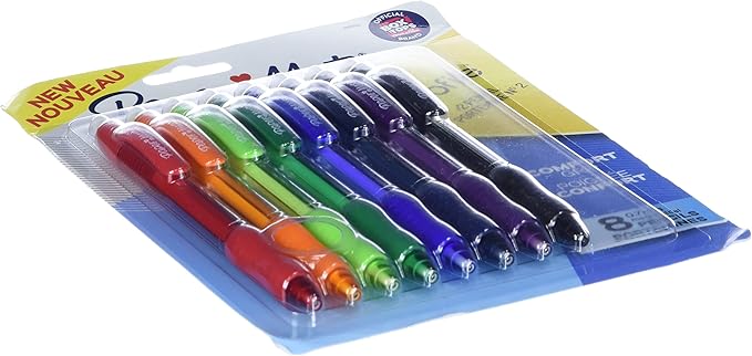 Paper Mate Profile Mech Mechanical Pencil 0.7mm, #2 Pencil Lead, Great for Office Supplies, Classroom Supplies, Drawing Pencils, Sketching Pencils, Assorted Barrel Colors, 8 Count