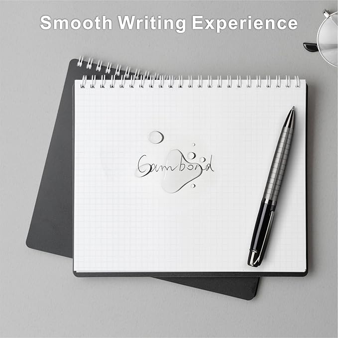 Cambond Metal Pens - Bulk Black Pens with 6 Refills (Silver with Black), 1.0 mm Medium Point for Journaling, Gifting, Business, Men, Police, Flight Attendants