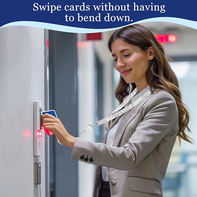 Giancomics Lanyards for Id Badges, Topographic ID Badge Holder with Retractable Reel, Cute Waterproof Lanyards for Cruise Ships Cards Key Work Name Tag Zip Type Card Holder Protector 2 Pack