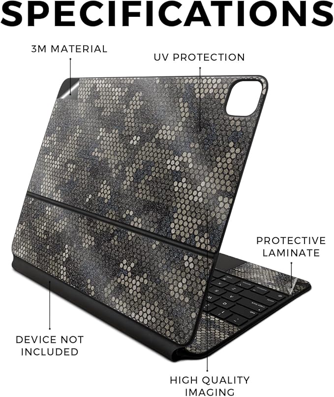 Glossy Glitter Skin Compatible with Apple Magic Keyboard for iPad Air 13-inch (M2) 2024 - Camo Dots - Premium 3M Vinyl Protective Wrap Decal Cover - Easy to Apply | Crafted in The USA by MightySkins
