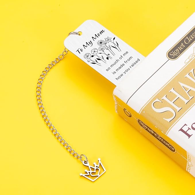 Mother of The Bride Gifts, Mother’s Day Gifts, Best Mom Ever Bookmark for Mom Mother Mommy Grandma from Teens Valentine’s Day Christmas Gift Book Lovers Gift