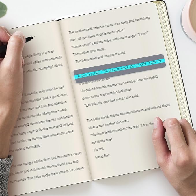 Zonon Guided Reading Strips Highlight Strips Colored Overlay Highlight Bookmarks Help with Dyslexia for Crystal Children and Teacher Supply Assistant (36 Pieces)