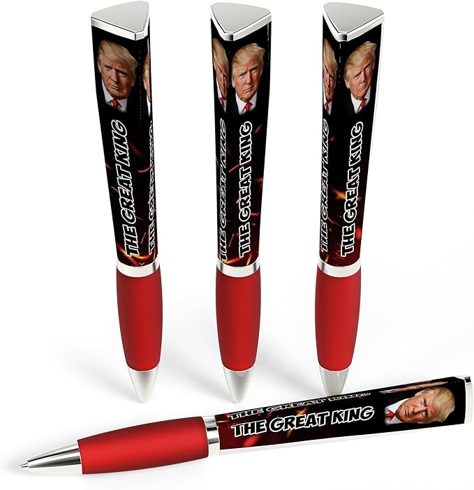 Trump The Great King Ballpoint Pen, MAGA, Trump Merchandise Donald Trump Gifts for Men & Women, Make America Great Again Donald Trump The Great King Pen - Imprinted In The USA (3-Sided Pen)