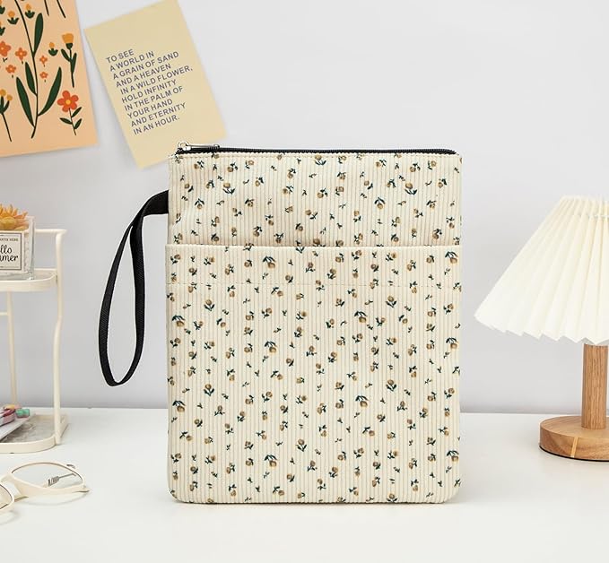 DSIUE Book Sleeve, Book Covers for Paperbacks with Zipper, Book Lover Gifts