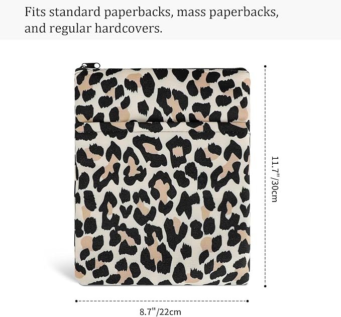 Book Sleeve Book Covers Book Protector Floral Printed with Zipper Washable Fabric for Teen Adult Book Lover Teacher Student(Medium,11 X 8.7 Inch)