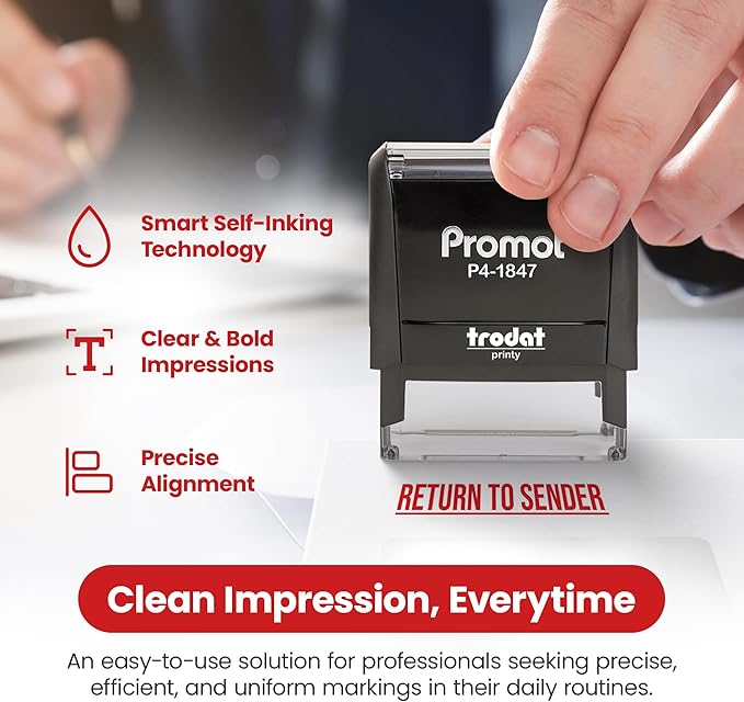 Promot Return to Sender - Self Inking Rubber Stamp