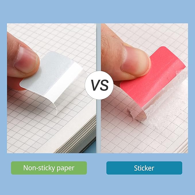 Golcellia 300 Pieces Tabs, Sticky Index Tabs, Sticky Tabs, Repositionable Tabs, Page Markers Sticky Notes, Translucent Writable and Ruler, Reading Notes, Page Tabs