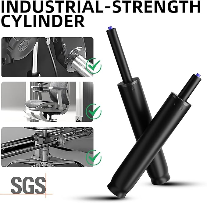 Sytopia Office Chair Cylinder Replacement - Heavy Duty Pneumatic Gas Lift Piston for Desk Chairs and Gaming Chairs - Universal Fit (11.5" ~ 17.5")
