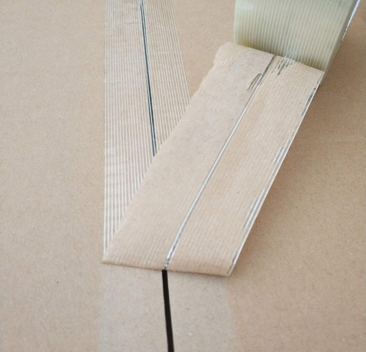 BOMEI PACK 6PACK Reinforced Packing Tape, 5.5Mil 2Inx 60Yds, Heavy Duty Fiber Strapping Adhesive Packaging Tape