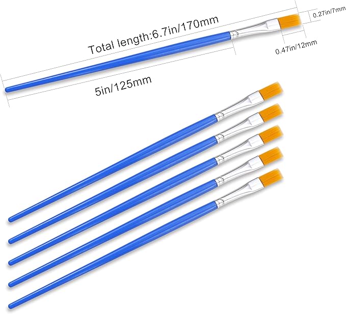 AROIC Paint Brushes Set,120 pcs Nylon Hair Brushes for Acrylic Oil Watercolor Artist Professional Painting Kits