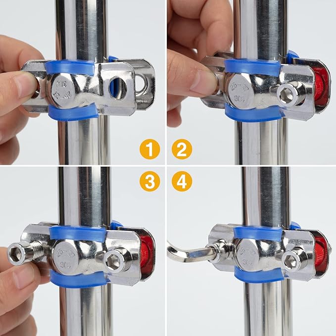 Fix Sinking Office Chair, 304 Stainless Steel Office Chair Saver for Stop Sinking, Sinking Office Chair Repair Kit with Allen Wrench, Adjustable Chair Height Without Cylinder Replacement