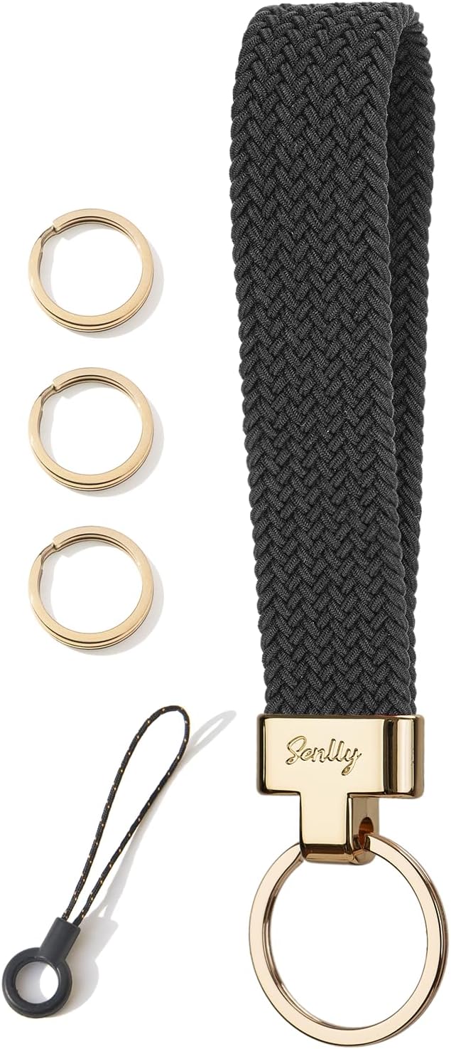 SENLLY Wristlet Lanyard, Stretchy Keychain Holder, Original Elastic Anti-Drop Design Keyring