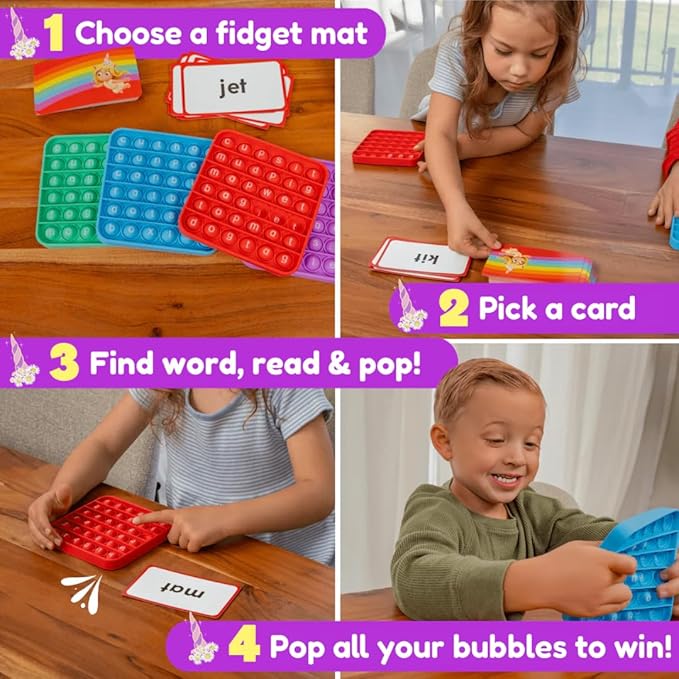 Word Pop, CVC Words - Learn to Read in Weeks - Multisensory Reading & Phonics Interactive Game Ideal for Pre Kindergarten to 1st Grade (Packaging May Vary)